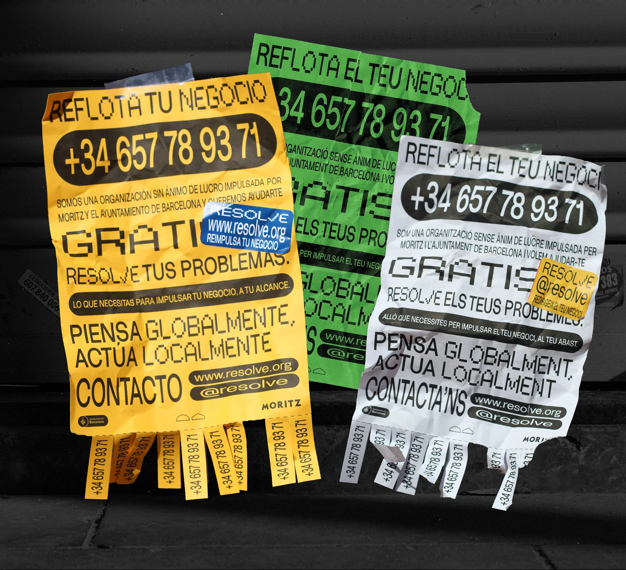 Cartells de la campanya de Resolve